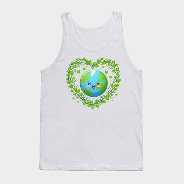 Earth Day 2024 Heart Earth Day Kids Boys Girl Tank Top by HBart